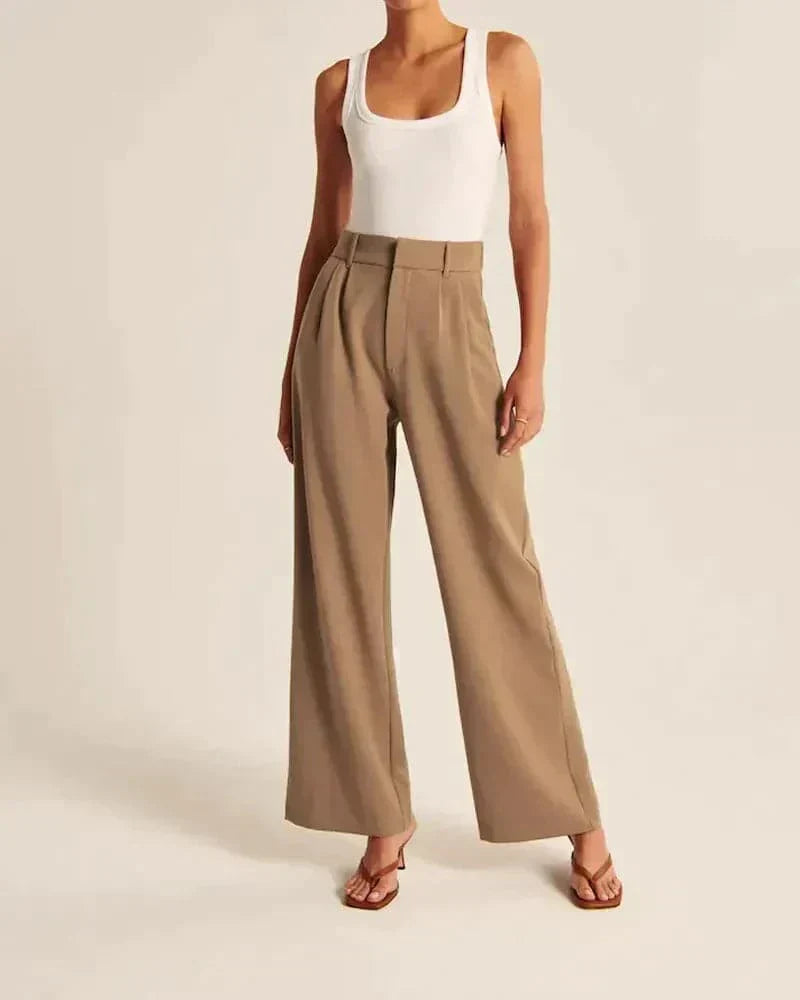 Maureen | High-Waist Wide-Leg Linen Trousers