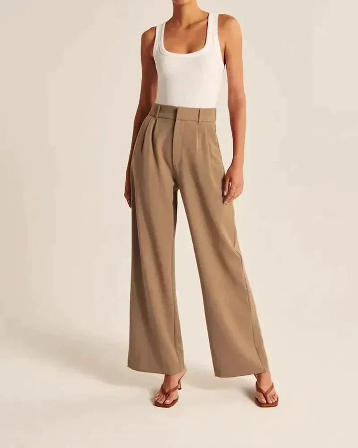 Maureen | High-Waist Wide-Leg Linen Trousers
