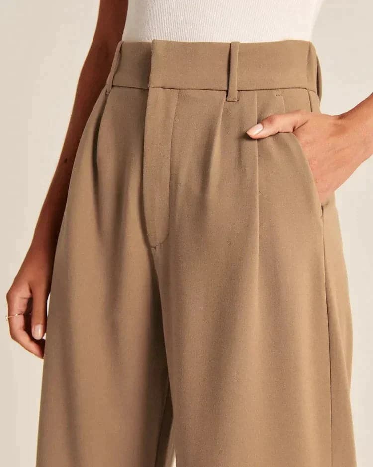 Maureen | High-Waist Wide-Leg Linen Trousers