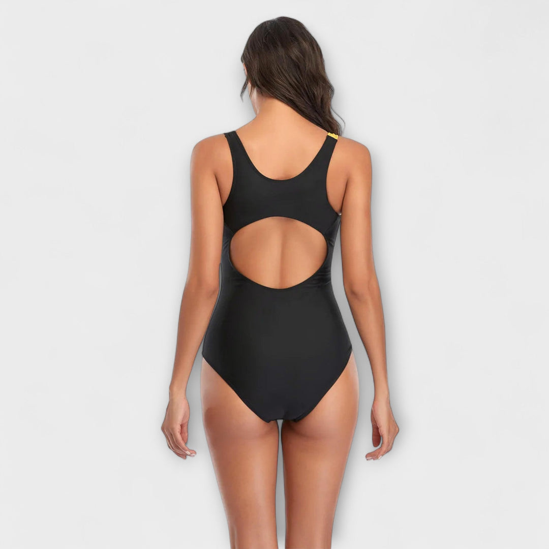 Romane | Sporty Athletic One-Piece Swimsuit with Back Cut-Out