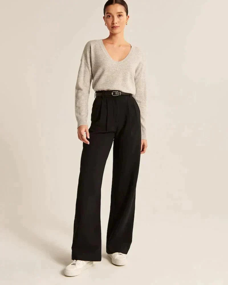 Maureen | High-Waist Wide-Leg Linen Trousers