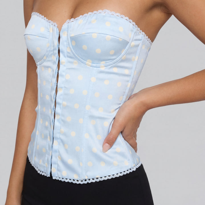Sloane Polka Dot Corset Top