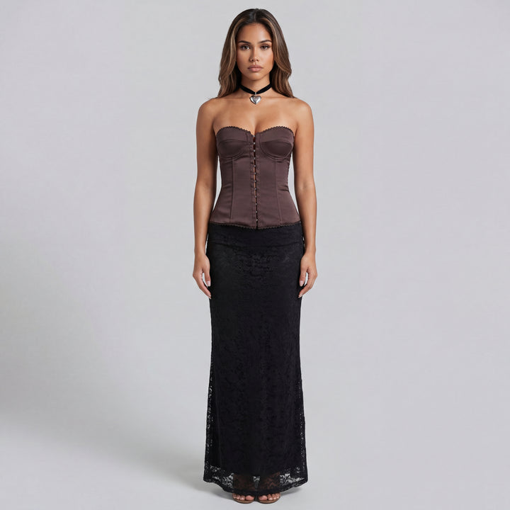 Camille Satin Corset Top