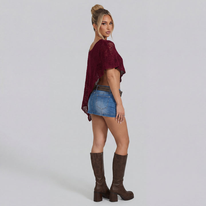 Bianca Sheer Poncho Sweater