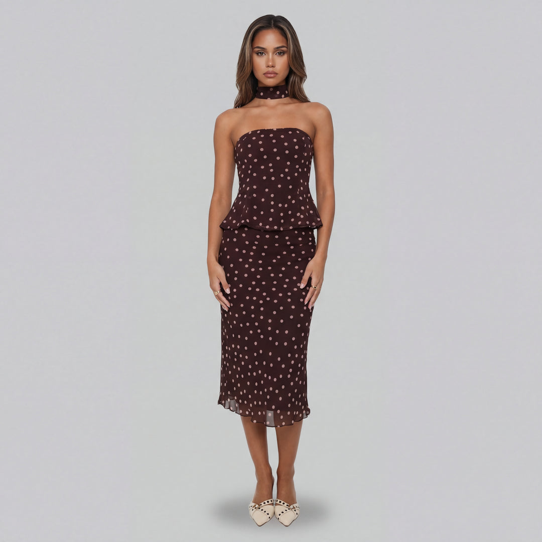 Dahlia Scarf Strapless Top