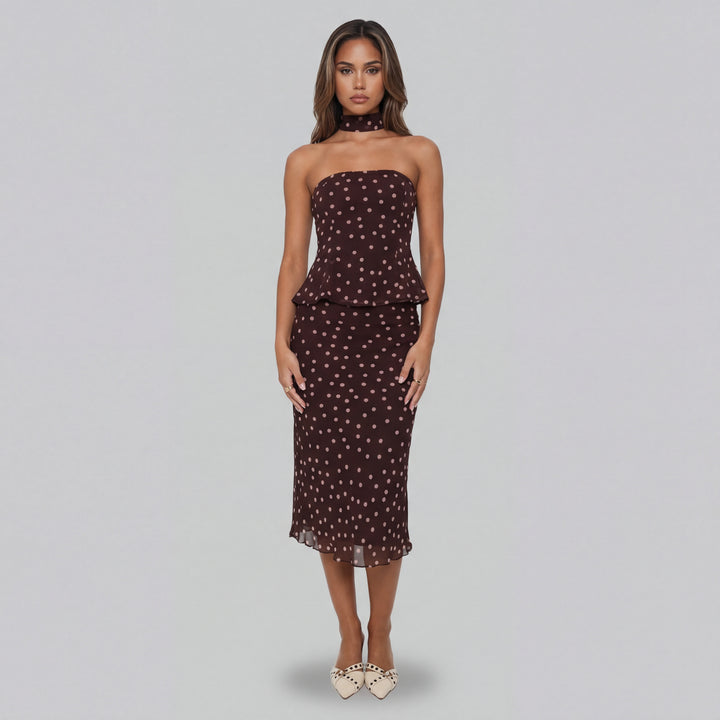 Dahlia Scarf Strapless Top