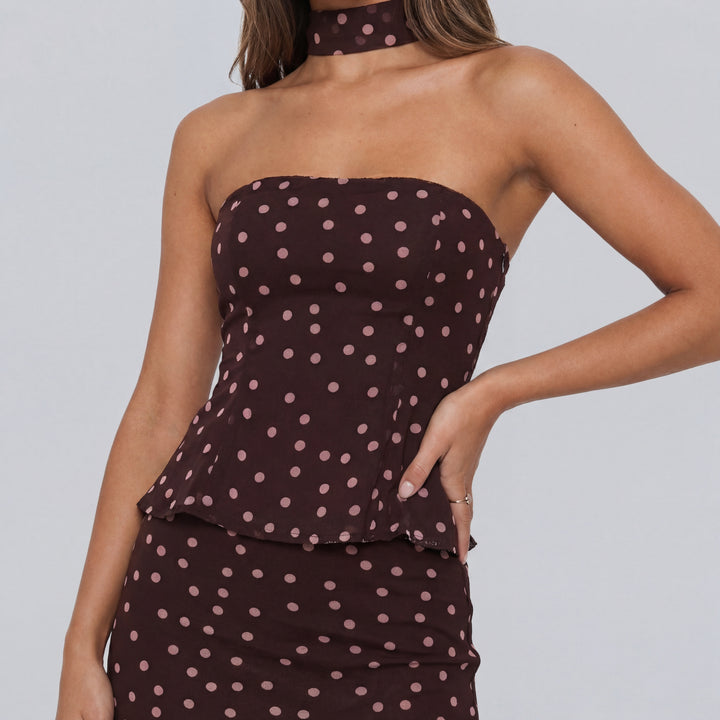 Dahlia Scarf Strapless Top