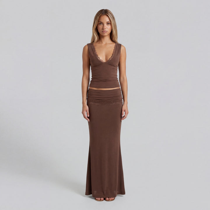 Sienna Lace Plunge Top