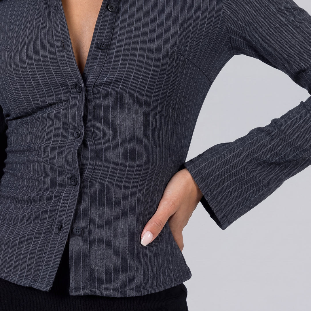 Celeste Pinstripe Blouse