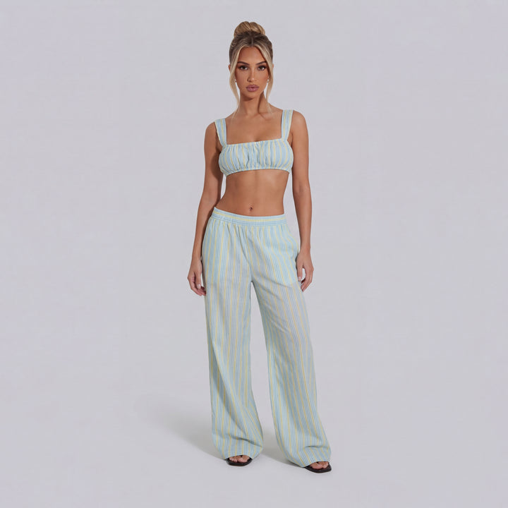 Ava Stripe Micro Crop Top
