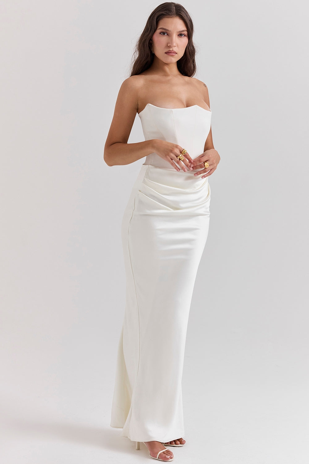 Eden Strapless Maxi Dress Smoke / L