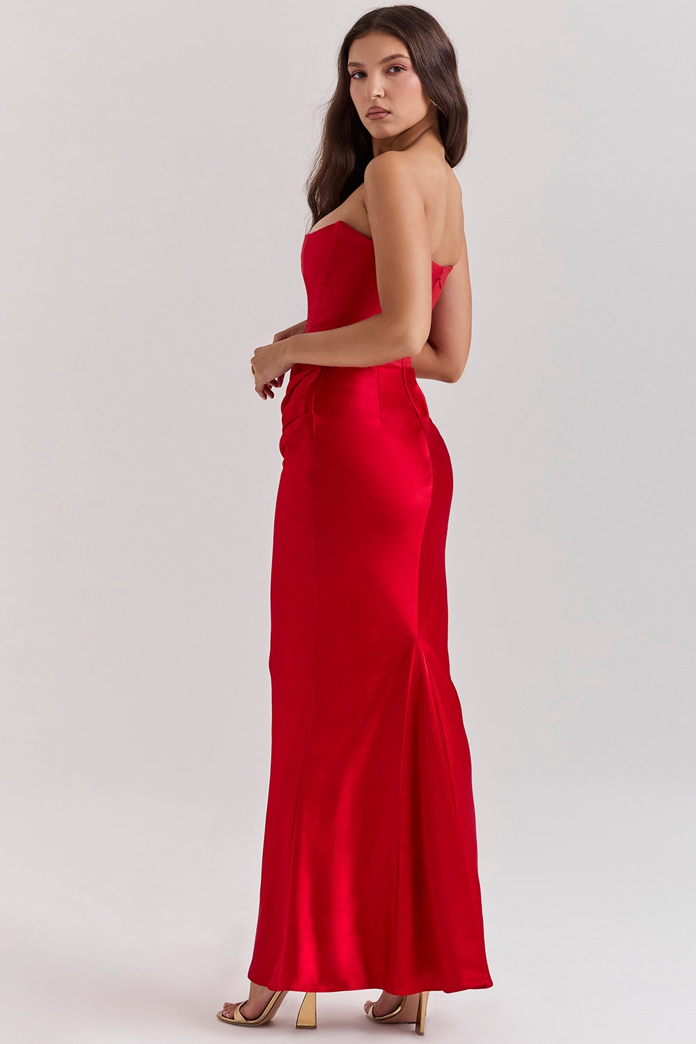 eden strapless maxi dress - Navy length maxi skirt creates an elongated streamlined profile for occasion wear Minimal seam detailing keeps the focus on clean lines and balanced proportions Concealed back fastening maintains a secure fit and uninterrupted finish The fit is close through the bodice with a softly flowing shape through the skirt for comfortable movement Sorority Formal Dress | Eden
