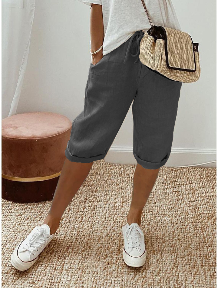 Anais | Relaxed Capri Pants with Drawstring Waist