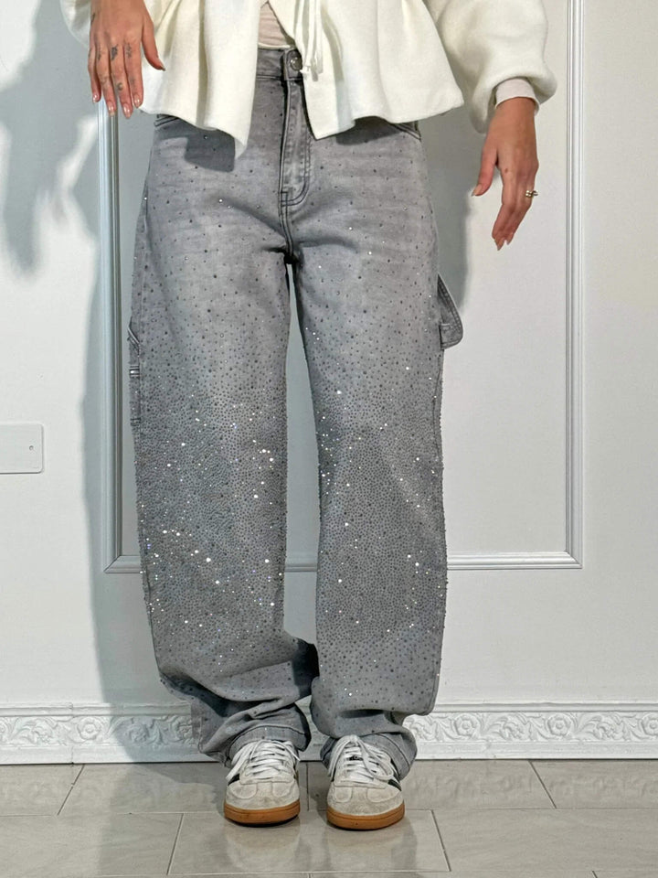 Juliette | High-Waist Utility Baggy Wide-Leg Jeans