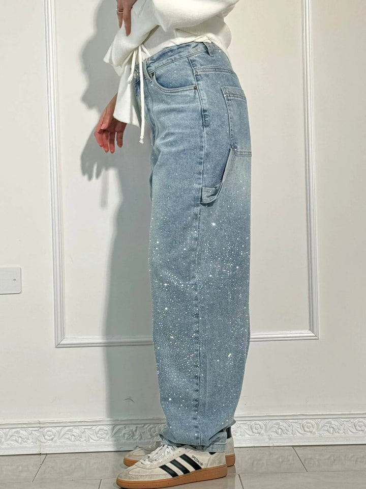Juliette | High-Waist Utility Baggy Wide-Leg Jeans