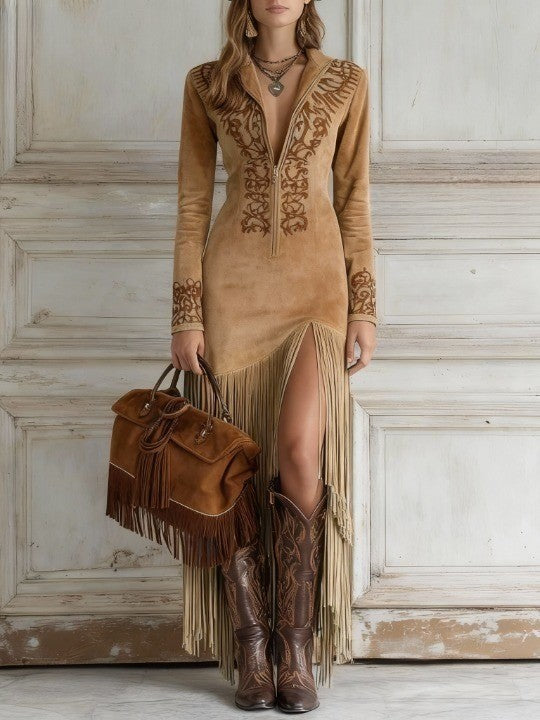 Vera Fringe Maxi Dress