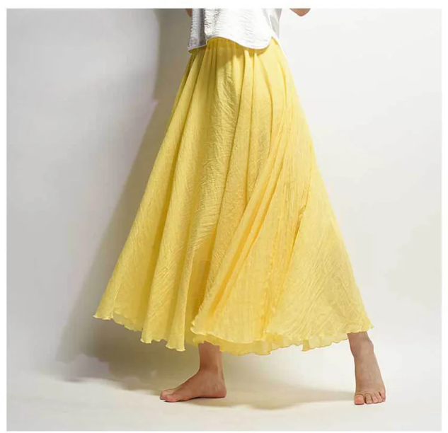 Madeleine | Flowy Linen Maxi Skirt