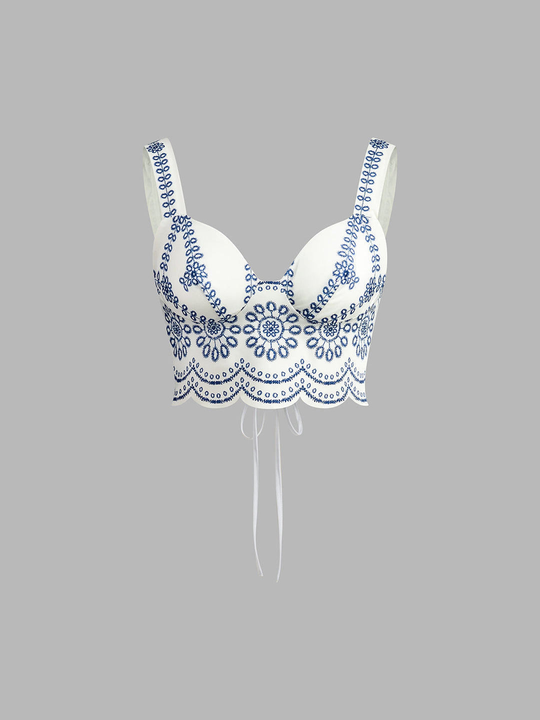 Eloise | Embroidered Crop Top and Midi Skirt Two-Piece Set