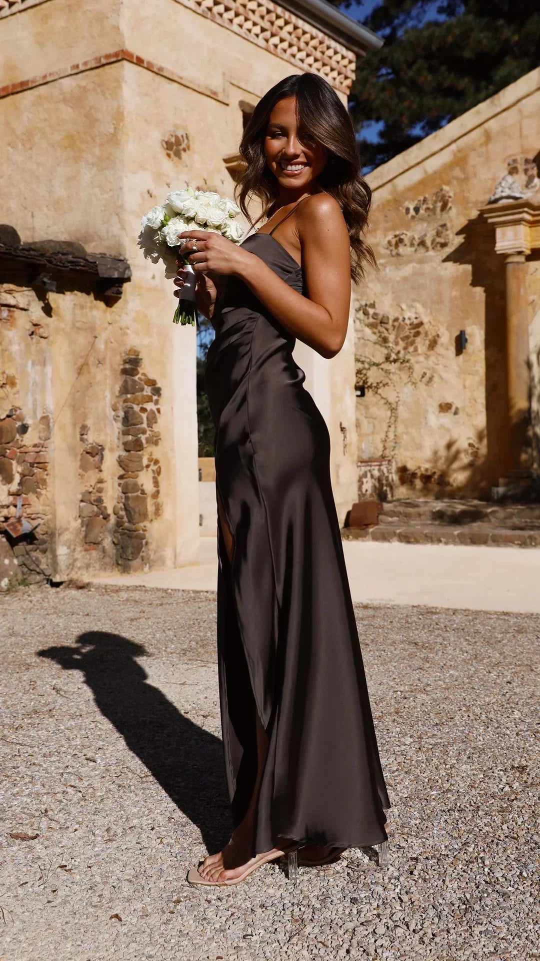 Brenda Satin Slip Maxi Dress